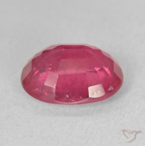 Rubis Rouge Rosâtre naturelle ovale, 3.40 ct, VS-SI