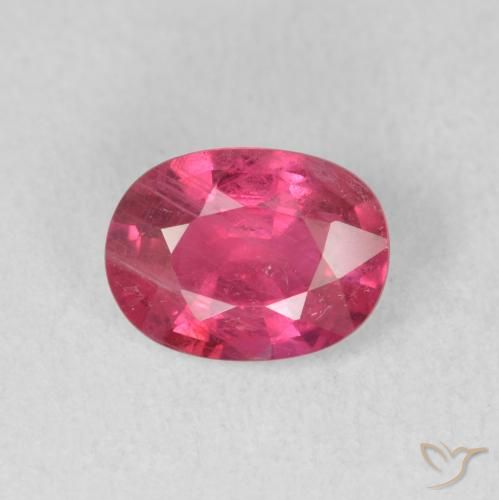 1.60ct Naturel Rose rougeâtre Rubis, ovale, VS-SI