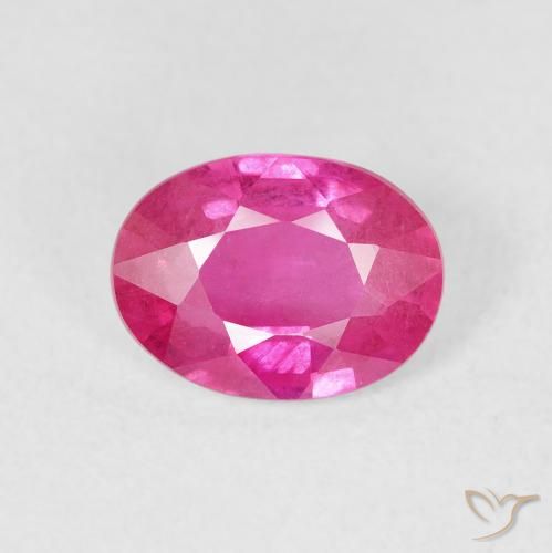 1.55ct Naturel Medium Dark-Pink Rubis, ovale, VS-SI