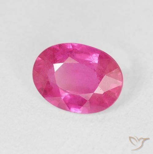 Rubis Medium Dark-Pink naturelle ovale, 1.55 ct, VS-SI