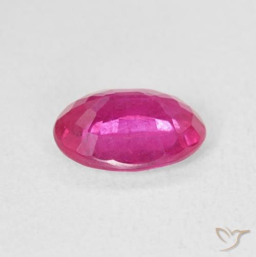 Rubis Medium Dark-Pink naturelle ovale, 1.55 ct, VS-SI