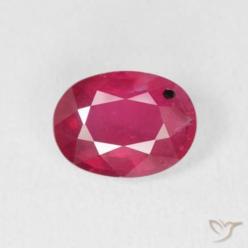 1.49ct Naturel Rouge Rosâtre Rubis, ovale, VS-SI
