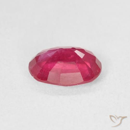 Rubis Rouge Rosâtre naturelle ovale, 1.49 ct, VS-SI