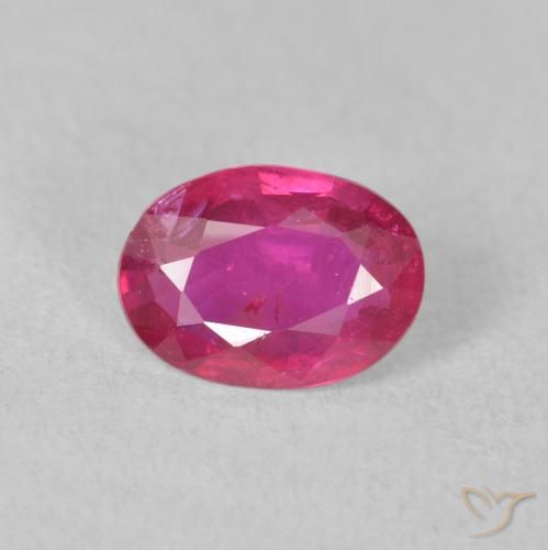 1.23ct Naturel Rouge moyen Rubis, ovale, VS-SI
