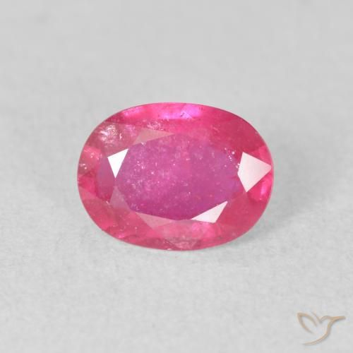 1.43ct Naturel Rose vif Rubis, ovale, VS-SI