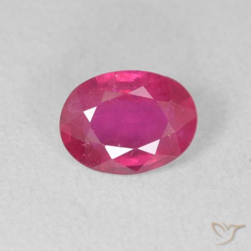 1.33ct Naturel Rose rougeâtre Rubis, ovale, VS-SI