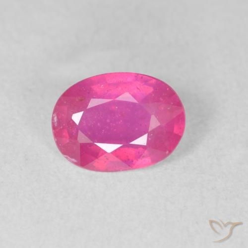 1.26ct Naturel Rose vif Rubis, ovale, VS-SI