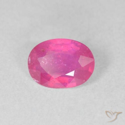 Rubis Rose vif naturelle ovale, 1.26 ct, VS-SI