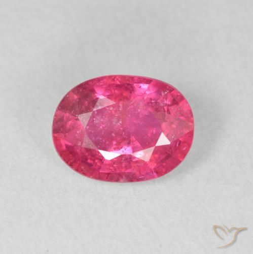 1.63ct Naturel Rouge Rosâtre Rubis, ovale, SI