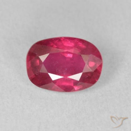 1.58ct Naturel Rose rougeâtre profond Rubis, ovale, VS-SI