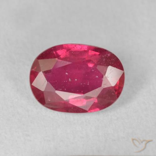 1.73ct Naturel Rouge Rosâtre Rubis, ovale, VS-SI