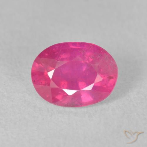 1.76ct Naturel Rose vif Rubis, ovale, VS-SI