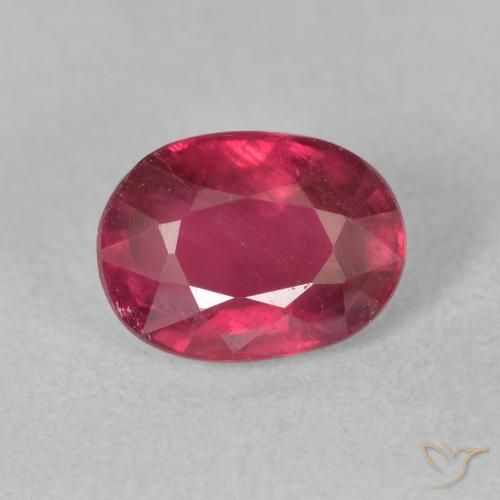 2.01ct Naturel Medium Dark-Red Rubis, ovale, VS-SI