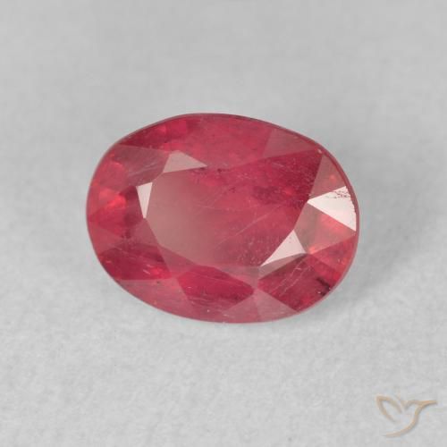 Rubis Rouge Rosâtre naturelle ovale, 2.05 ct, VS-SI