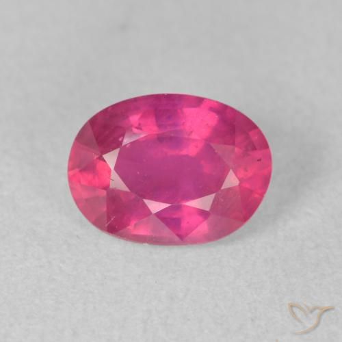 1.53ct Naturel Rouge léger Rubis, ovale, VS-SI