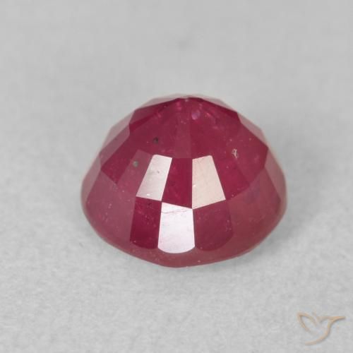Rubis rose rougeâtre naturelle coupe roude, 2,29 ct, VS-SI