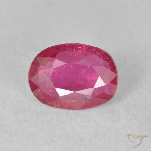 1.31ct Naturel Rose rougeâtre Rubis, ovale, VS-SI