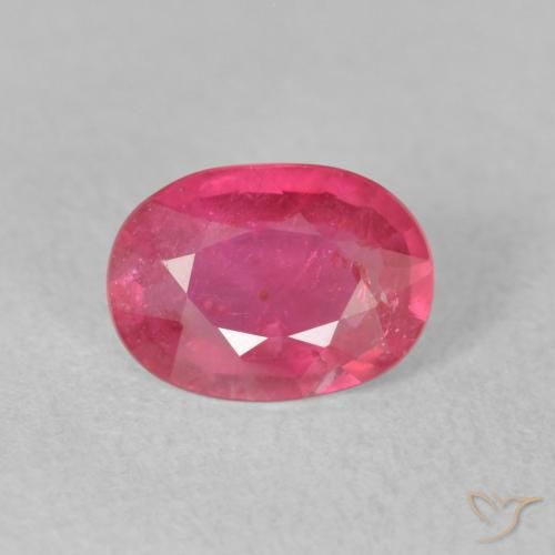 1.26ct Naturel Rouge Rosâtre Rubis, ovale, VS-SI