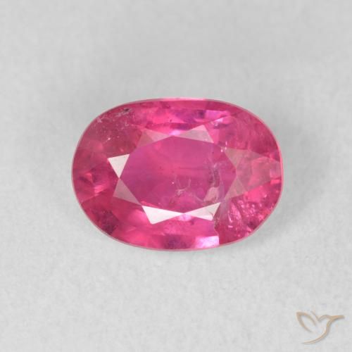 1.54ct Naturel Rouge Rosâtre Rubis, ovale, VS-SI