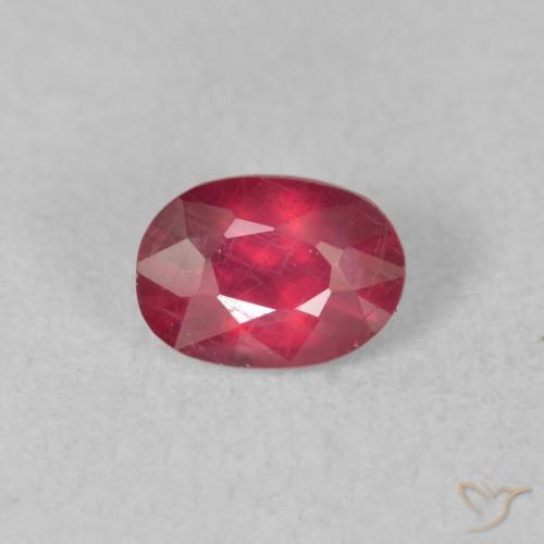 1.12ct Naturel Rose rougeâtre Rubis, ovale, VS-SI