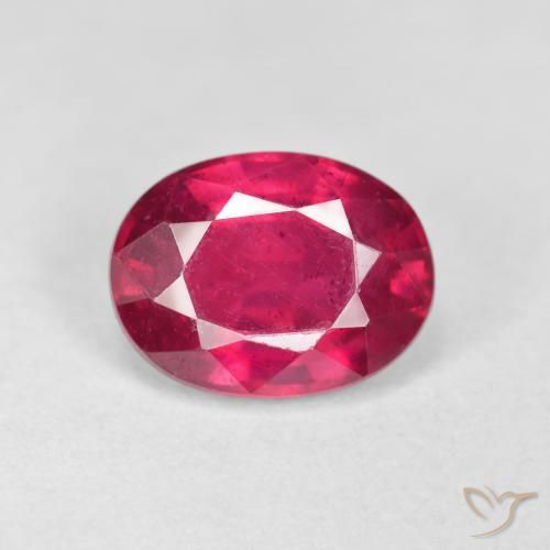1.89ct Naturel Rose rougeâtre profond Rubis, ovale, VS