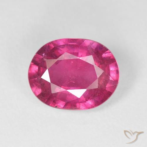 3.45ct Naturel Medium Dark-Pink Rubis, ovale, VS