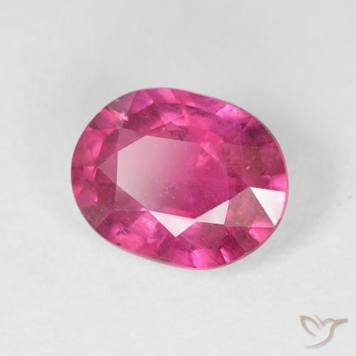 Rubis Medium Dark-Pink naturelle ovale, 3.45 ct, VS