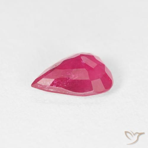 Rubis Rose vif naturelle En forme de poire, 1.26 ct, VS
