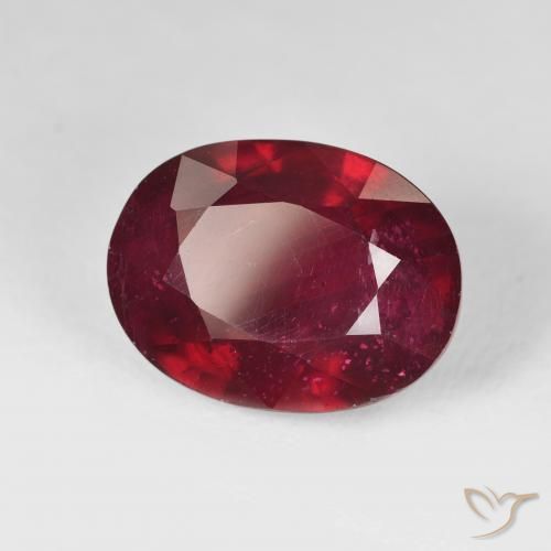 Rubis Rouge vif naturelle ovale, 16.54 ct, VS