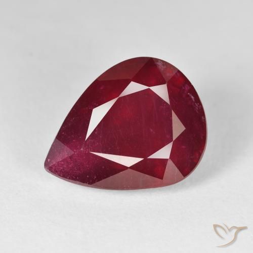 14.72ct Naturel Vin rouge Rubis, En forme de poire, VS