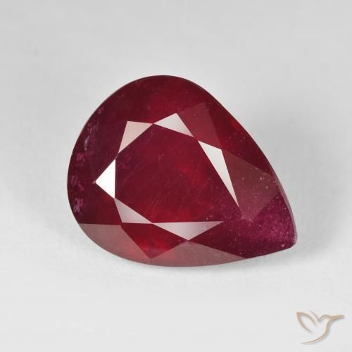 Rubis Vin rouge naturelle En forme de poire, 14.72 ct, VS