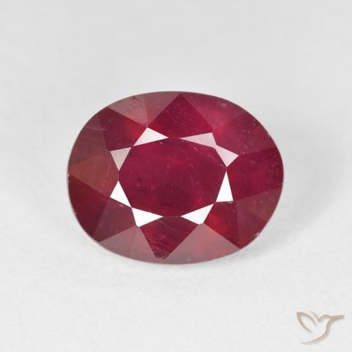 5.88ct Naturel Rouge moyen Rubis, ovale, VS