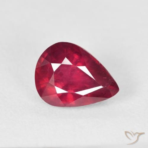 Rubis Cramoisi profond naturelle En forme de poire, 2.72 ct, VS