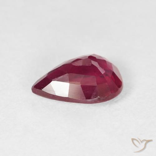 Rubis Rose rougeâtre profond naturelle En forme de poire, 1.99 ct, VS
