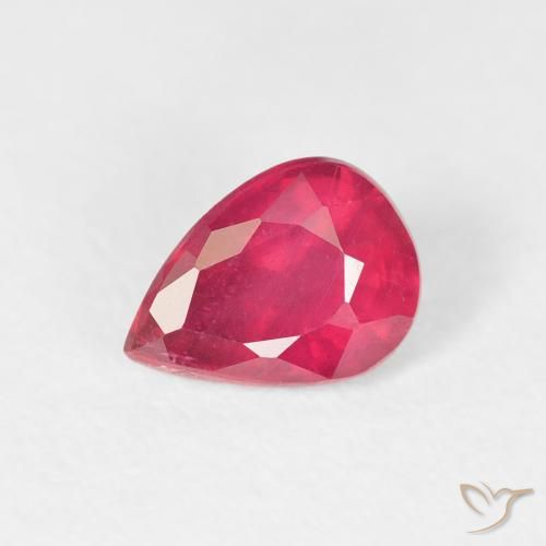 1.04ct Naturel Cramoisi profond Rubis, En forme de poire, VS-SI
