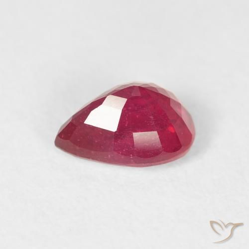 Rubis Rouge moyen naturelle En forme de poire, 1.11 ct, VS-SI