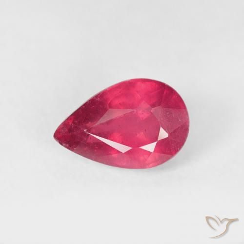 0.71ct Naturel Rouge confiture Rubis, En forme de poire, VS-SI