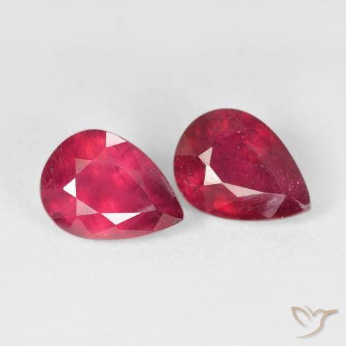 Shop natural 3.53ct Rouge moyen Rubis gems, En forme de poire, from Madagascar at GemSelect. In stock, global shipping!