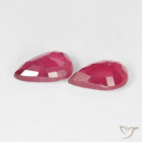Shop natural 1.53ct Cramoisi profond Rubis gems, En forme de poire, from Madagascar at GemSelect. In stock, global shipping!