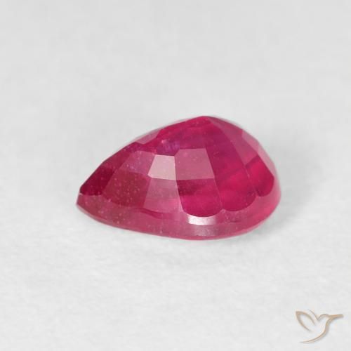 Rubis Rouge léger naturelle En forme de poire, 1.22 ct, VS-SI