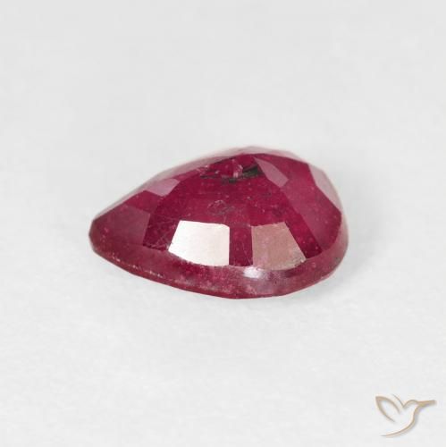 Rubis Medium Dark-Red naturelle En forme de poire, 1.58 ct, VS-SI