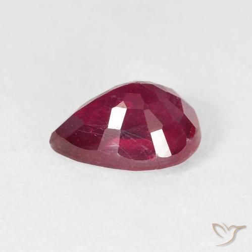 Rubis Medium Dark-Red naturelle En forme de poire, 1.86 ct, VS-SI