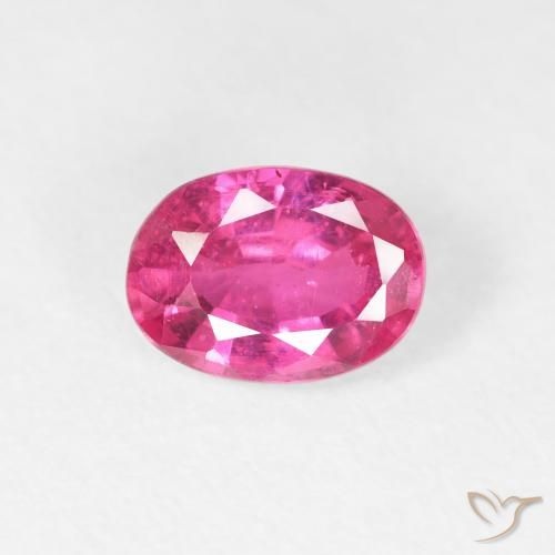 1.13ct Naturel Rose vif Rubis, ovale, VS