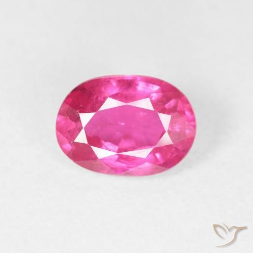 1.19ct Naturel Rose vif Rubis, ovale, VS
