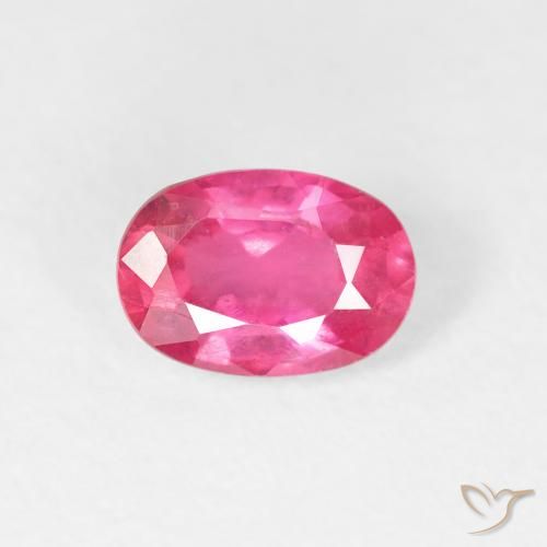 1.14ct Naturel Rose vif Rubis, ovale, VS