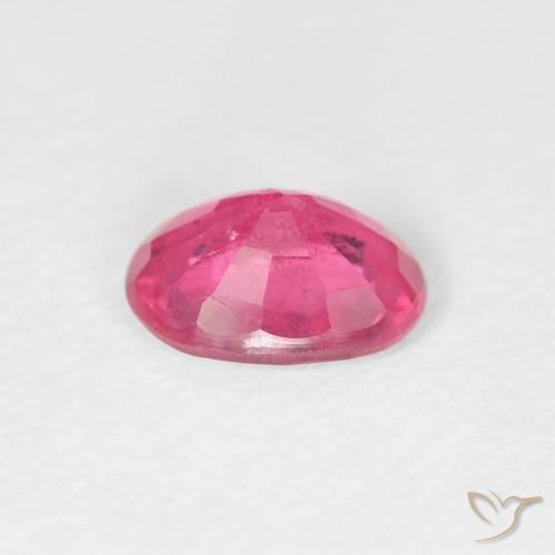 Rubis Medium Dark-Pink naturelle ovale, 1.06 ct, VS