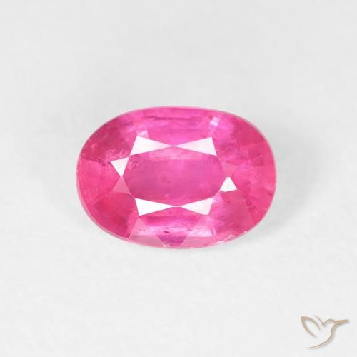 1.27ct Naturel Medium Dark-Pink Rubis, ovale, VS