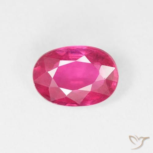 1.09ct Naturel Medium Dark-Pink Rubis, ovale, VS