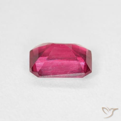 Rubis Rose rougeâtre profond naturelle Octogone / coupe Émeraude, 1.08 ct, VS