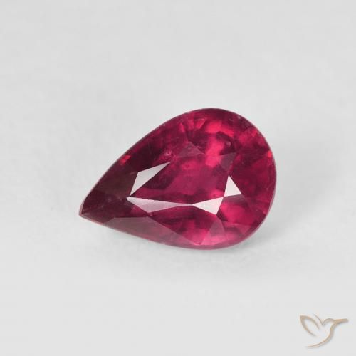 1.02ct Naturel Rose rougeâtre profond Rubis, En forme de poire, VS-SI